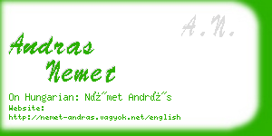 andras nemet business card